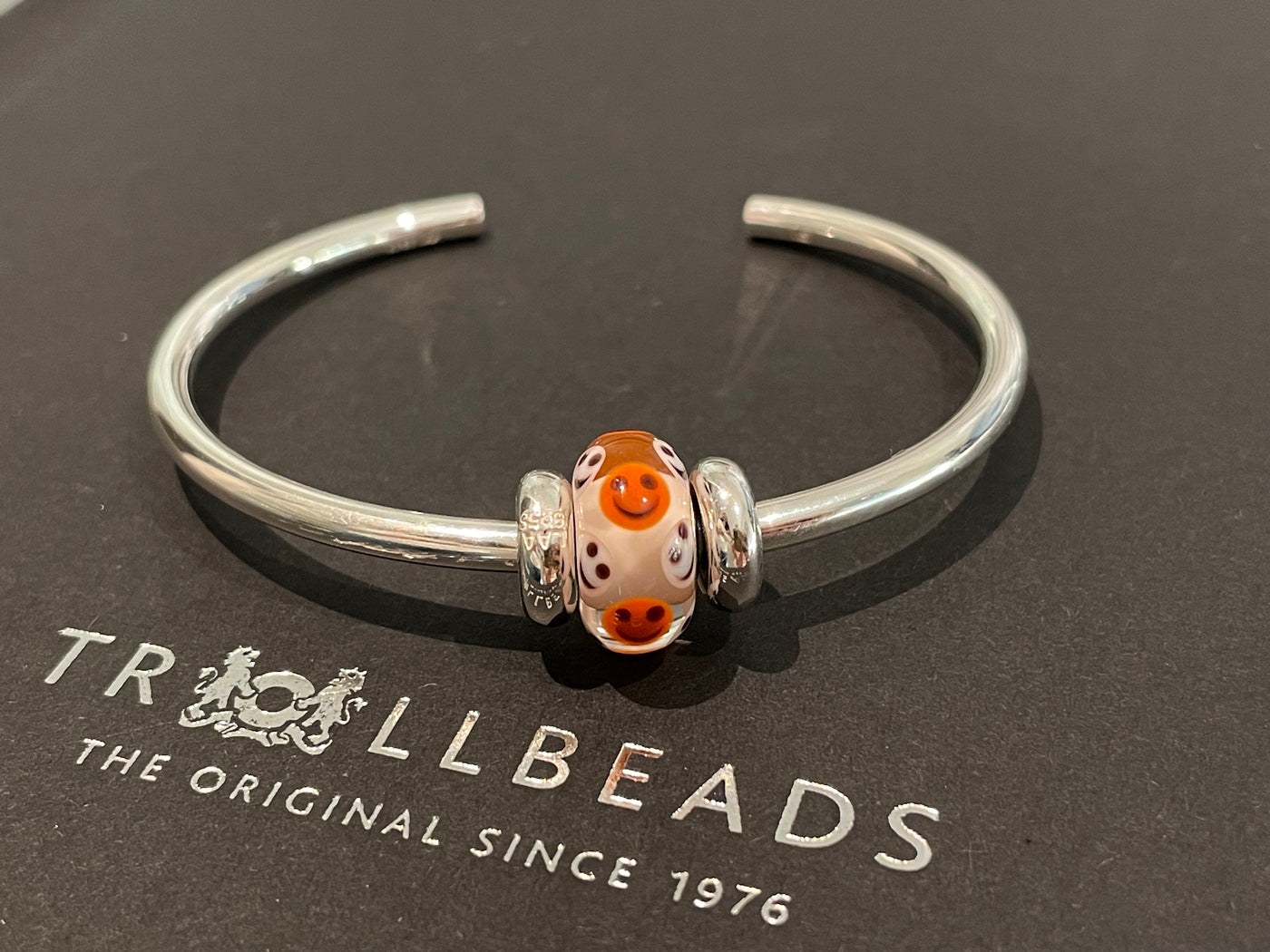 Halloween Bangle Set Silber mit Freude Bead - Limited Edition