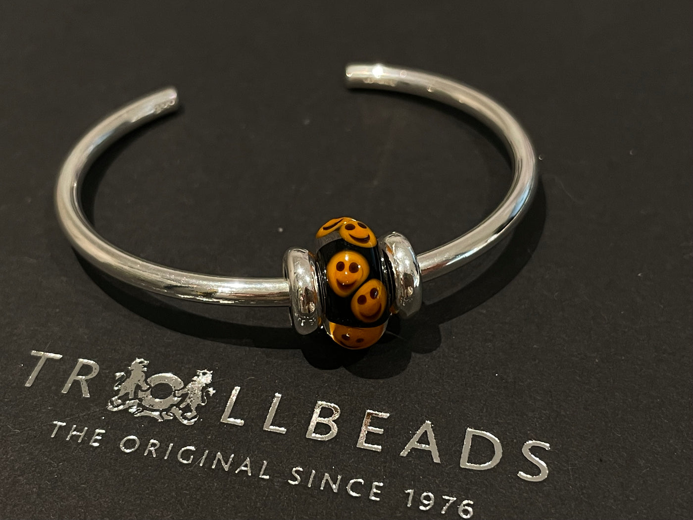 Halloween Bangle Set Silber mit Zusammenhalt Bead - Limited Edition