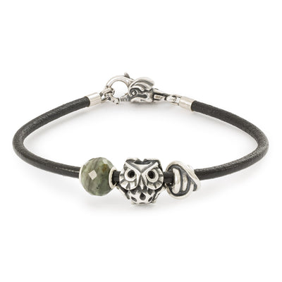 Bracelet en Cuir avec Cordon Noir