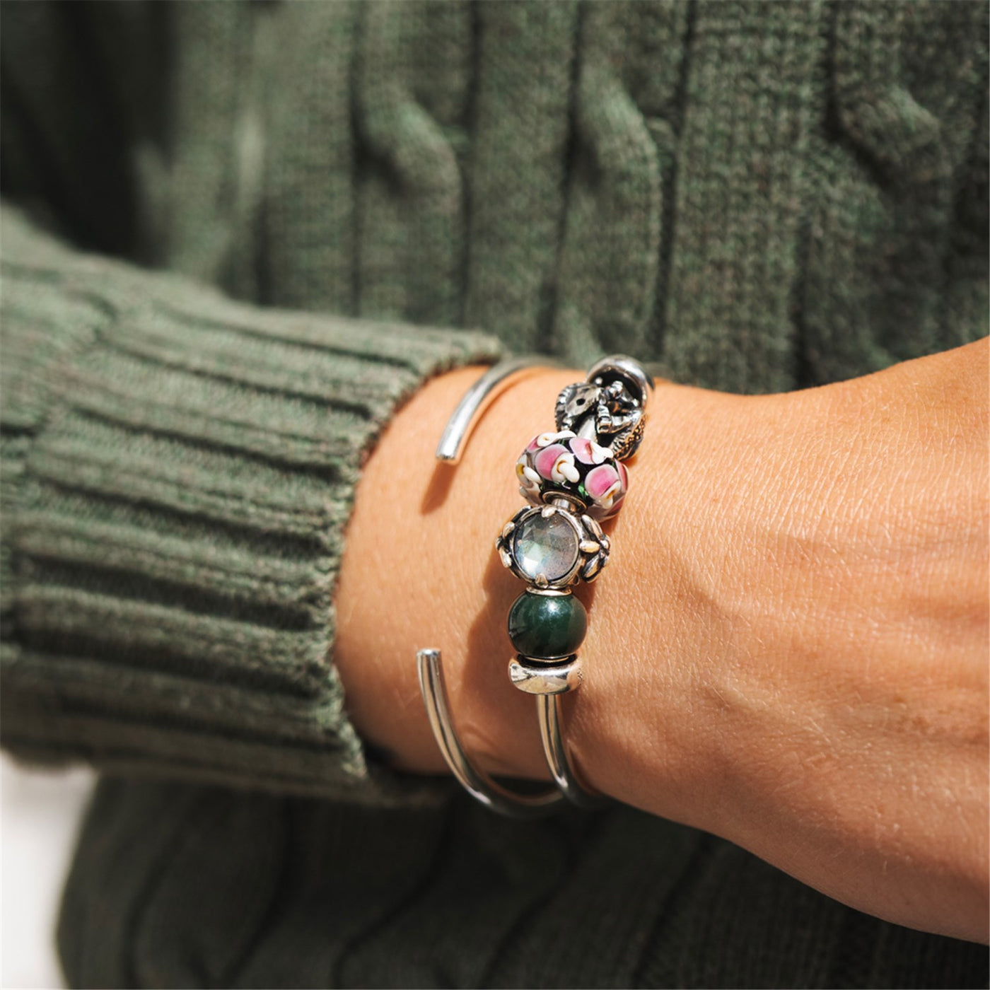 Calcédoine verte ronde